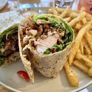 Chicken wrap with fried chicken