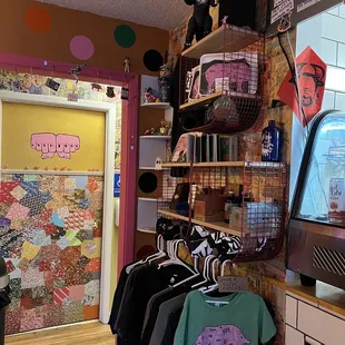 Merchandise and access/doorway to bathroom and kitchen