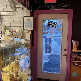 Front door and ordering counter