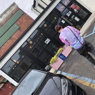 Parking lot entrance