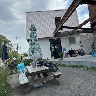 outside
