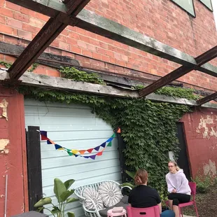 Outside seating aesthetic