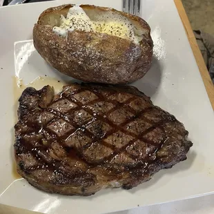 Ribeye and Baked Potato