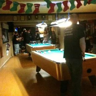 a man playing pool