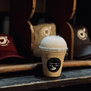 Flavored Latte with vanilla cold foam