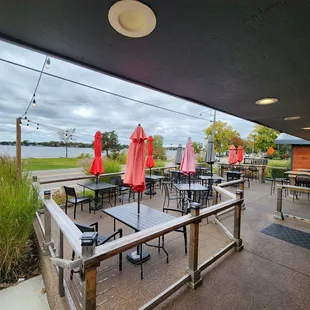 Patio overlooking the lake.