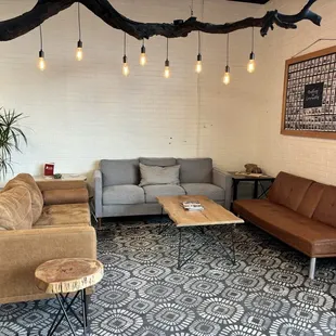 Comfy area to sit and your latte.