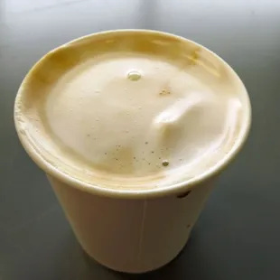 a cup of coffee on a table