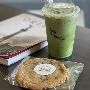 Lake Havasu and chocolate chip cookie from Suss Pastries