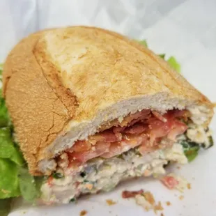 #36 Chicken salad sandwich on a French roll with jalapenos.  It was so good!