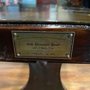 Table and benches reclaimed from an old Ammunition Ship.