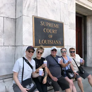 Drinking and Learning on the steps of the Supreme Court!