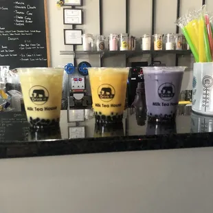 Three drinks that we ordered!