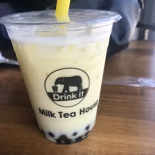 Banana boba drink that was pretty good.