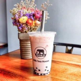 Rose Sakura milk tea