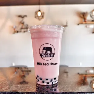 Watermelon milk tea