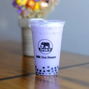 Taro boba tea