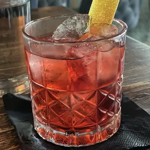 Mezcal w/bitters.