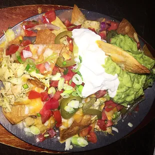 Tasty chicken nachos!