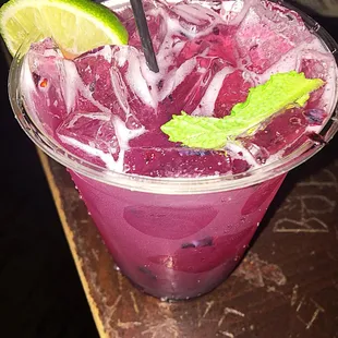 Delicious blueberry Mojito! Cheers