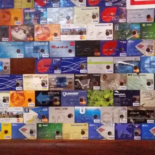 Abandoned Credit Card Wall of Shame
