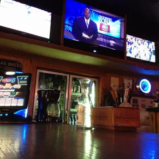 televisions in the background
