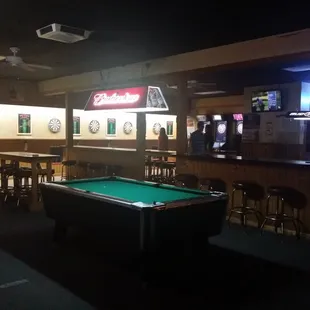 Plenty of darts, couple of billards, and more drinks. Ducked off Lil spot, cool and chill.