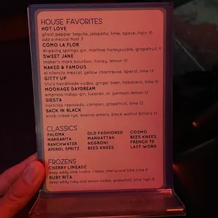 Menu as of March 2022 (TikTok - gillynova)