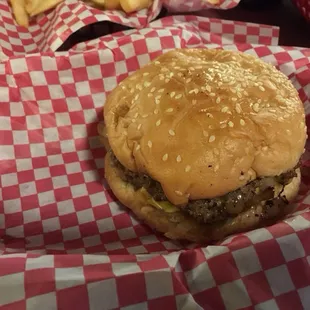 Hand made burgers are delicious.