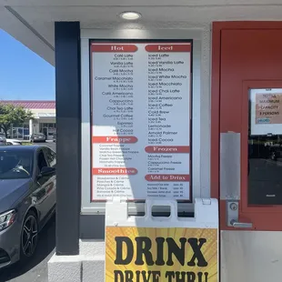 Menu as of 5/13/2023