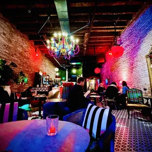 people sitting at tables