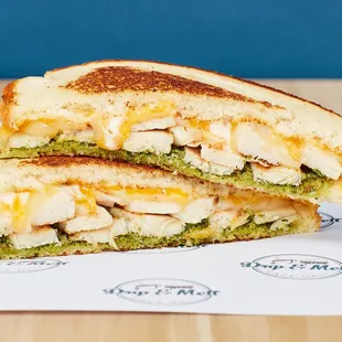 Chicken pesto melt