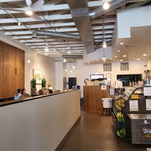 the interior of a coffee shop