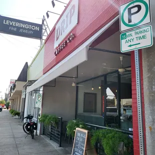 outside of a coffee shop