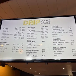 The menu on October 30, 2023