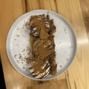 a piece of cake on a plate