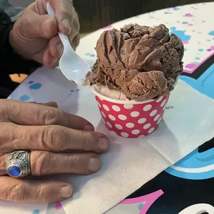 Mint chocolate brownie and lemon raspberry