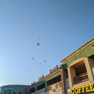 hot air balloons in the sky