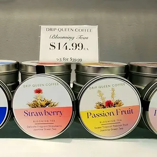 Blooming Teas available HOT in-store or online