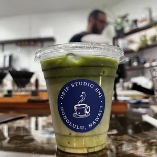 Iced Matcha with Oat Milk