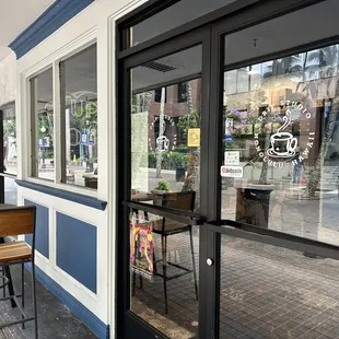 the outside of the shop