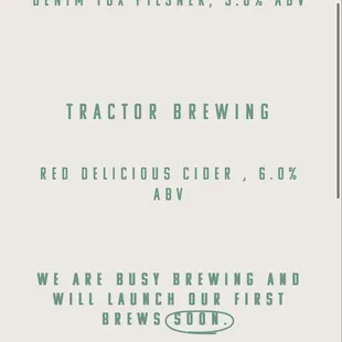 Menu hasn't been updated but they definitely carry their competition on tap.