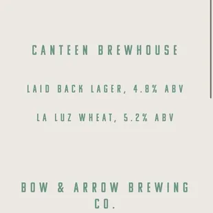 Menu hasn't been updated but they definitely carry their competition on tap.