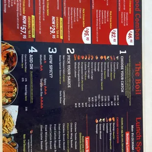 menu lots of options!