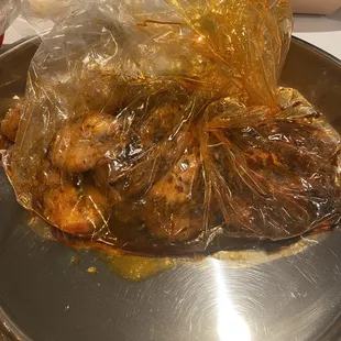 1lb shrimp with house special sauce and medium spicy