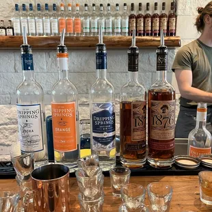 a bartender preparing a drink