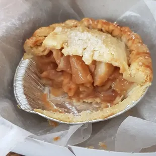 Inside of pear pie