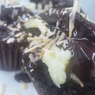 Chocolate coconut cupcakes