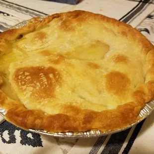 Chicken pot pie. Bake at home! Absolutely delicious. $19 with tax.