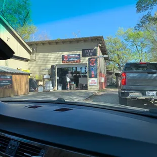 a view from inside a car